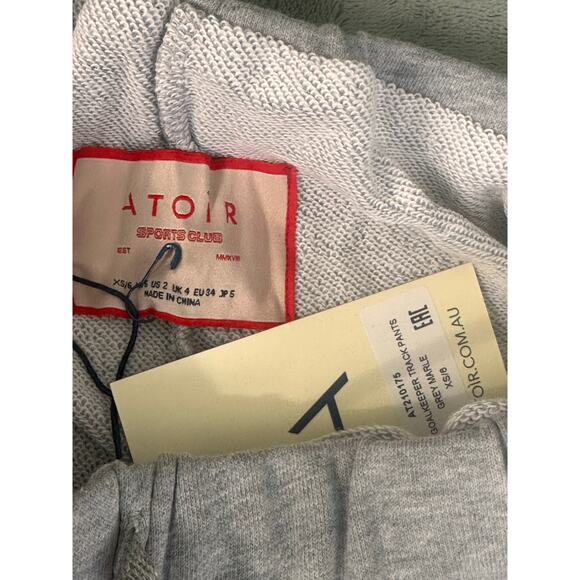Atoir the goalkeeper track pants grey marle NWT SIZE XS/6 - Picture 4 of 4